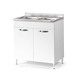 ✨ [DESIGN MADE IN ITALY] Rinnova la tua cucina con il nostro sotto lavello per cucina componibile da 80 cm, un prodotto di alta qualità interamente realizzato in Italia. Progettata per adattarsi perfettamente a qualsiasi ambiente, questa soluzione è ideale per chi cerca praticità senza compromettere l’estetica. Potrai scegliere la soluzione perfetta che si abbini al tuo arredamento, optando per diverse finiture quali: struttura bianca con anta bianco frassino e piedi effetto cromato; struttura bianca con anta olmo e piedi effetto cromato; struttura bianca con anta cemento e piedi neri; struttura bianca con anta noce. Dai libero sfogo alla tua creatività!