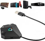 Arvin Keyboard and Mouse Adapter for Nintendo Switch/PS4/PS3/Xbox One/Xbox 360 Consoles, Switch Adapter Support Custom Mapping & Mouse Sensitivity Adjustment, Wired Keyboard and Mouses Converter