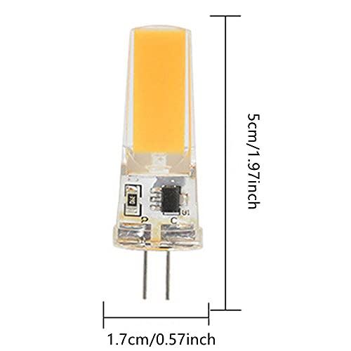 Pottbons G4 Led Cob Bulb 9W Dimmable 540Lm Warm White Light 3000K Cold White Light 6000K 360 Degree Beam Angle 100V-130V Pendant Lamp Table Lamp, 10 Pieces-Warm White Light #TOP2