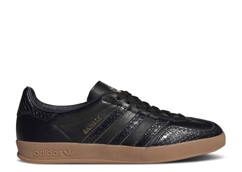 adidas Men's Gazelle Indoor Sneaker, Core Black/Core Black/Gum, Size 7