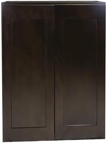 Combo Bathroom Vanity Cabinet with Drawers on The Left (36" W x 34.5" H x 21" D) and Over-The-Toilet Storage Cabinet (24" W x 42" H x 12" D) - Shaker Espresso