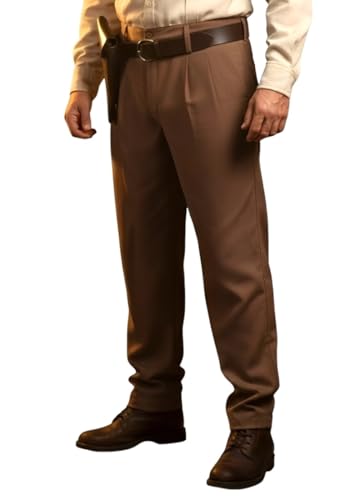 thecostumebase Indiana Jones Hosen Safari Raiders Party Phantasie Kostüm (L) Dark Khaki