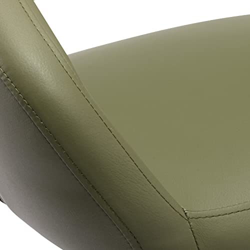 Image of PU Leather Adjustable Swivel Counter Height Bar Stool, Olive Green