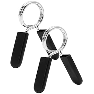 The Pure Blue Spring Steel Weight Clips Metal Clamps for Barbells, Dumbbells, Bars. Weightlifting and Strength Training Essential. Gym Accessories and Fitness Equipment. 4 Sizes.