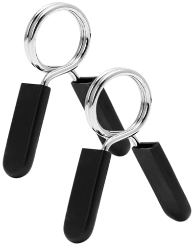 The Pure Blue Spring Steel Weight Clips Metal Clamps for Barbells, Dumbbells, Bars. Weightlifting and Strength Training Essential. Gym Accessories and Fitness Equipment. 4 Sizes.