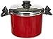 MAGEFESA Praga - Olla Alta para cocer Pasta 22cm de Acero vitrificado Exterior Rojo. Antiadherente bicapa Reforzado, aptas para Todo Tipo de cocinas, Especial inducción. 50% de Ahorro energético.