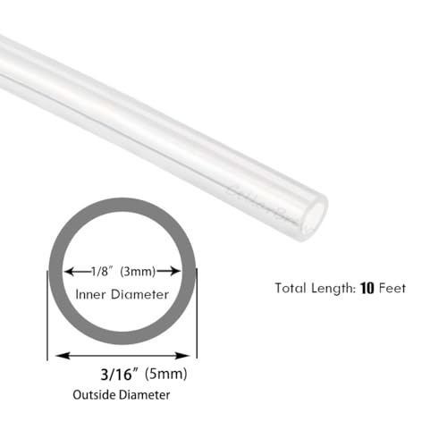 Image of 1 /8 inch ID Silicon Tubing, JoyTube Food Grade Silicon Tubing 1 /8 inch ID x 3 /16 inch OD 10 Feet High Temp Pure Silicone Hose Tube for Home Brewing Winemaking