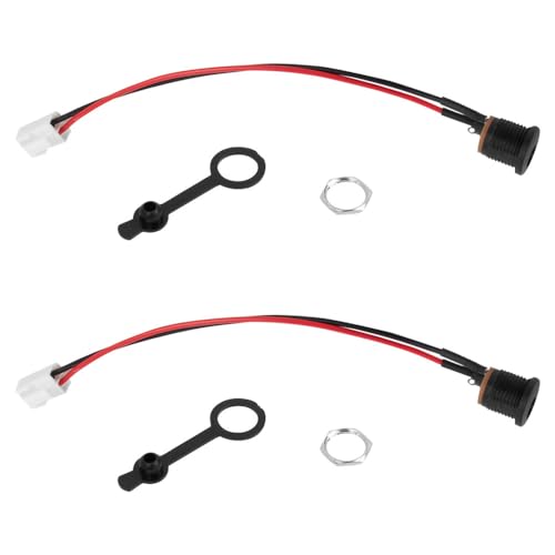 AKSIQIOL 2 PCS Electric Bike Charging Port Replacement – Compatible DC Charging Port (5.5 x 2.1mm) for E-Bikes & Scooters, 16cm/6.3in Accessories