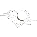 Gran Dora 1011 W Adesivo Cuore Luna Stelle cadenti Wall Sticker, Vinile, Talpa, 120 x 58 cm