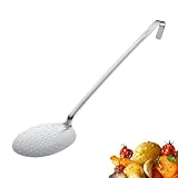 Westmark Schaumlöffel Pro – Edelstahl Schöpflöffel mit Aufhängehaken – Perfekte Schöpfkelle für Abschöpfen, Frittieren & Profiküche – Silber, Ø 14 cm