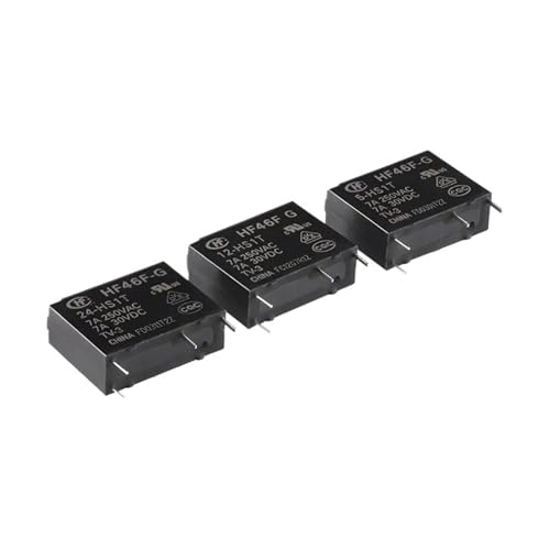 Relais HF46F-G 12V 5V 24V 4 broches pour circuit imprimé