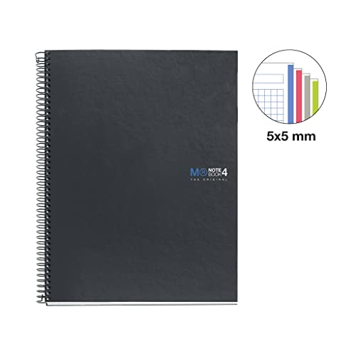 Miquelrius 8.25 X 11.75 A4 Graphite Wirebound Notebook, 4-Subject, Graph Paper #TOP1
