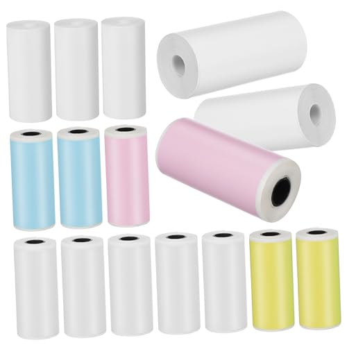 Papier pour mini imprimante thermique résistant à l'épreuve du temps avec 16 rouleaux autocollants