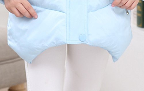 Child Kids Girls Winter Warm Jackets Coat Snowsuit Hooded Windbreaker Outwear with Soft Fur Hoodies for 3-12 Years Old(Blue, 3-4T/(Fit Height:41"-45")/Tag120)