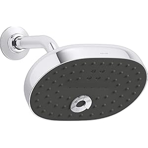 KOHLER 26290-CP Statement Three-Function SHOWERHEAD, Maximum Spray Performance with Mode Selector Buttons, Polished Chrome, 2.5 GPM