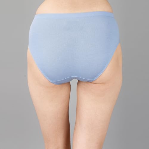 Image of SOIE Women High Rise Full Coverage Solid Colour Cotton Stretch Hipster Panty (Pack of 3)
