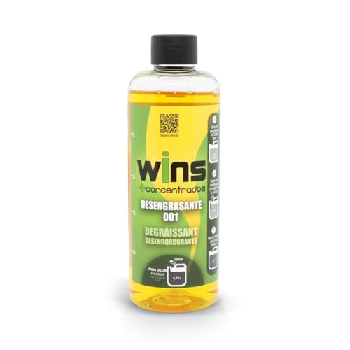 Vinfer-Desengrasante Cocina Concentrado 250 ml WINS001 | Rinde 5 Litros | Potente Eliminador de Grasa para Cocinas, Hornos y Superficies | Limpieza Industrial y Doméstica | 100% Made in Spain