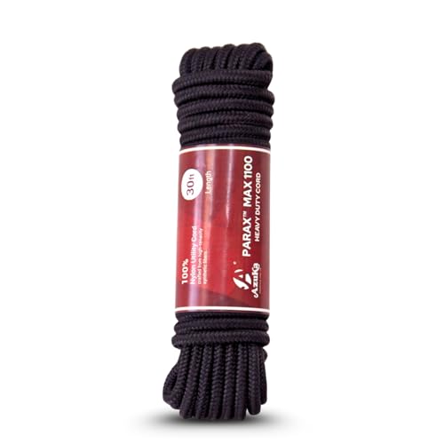 Image of Azuka ParaX MAX 1100 Heavy Duty Nylon Cord - Black, 6mm x 30 ft