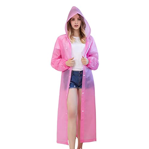 Aolegoo 2 Stück Regenponcho,Wiederverwendbarer, Tragbarer Unisex-Regencape für Survive, Fahrrad, Wandern, Camping, Ausflug, Angeln, Konzert, Stadion, Festival (Rosa)
