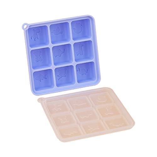 Phantasmia シリコンケーキ型 チョコレート用マルチホールベーキングトレイ ? 焦げ付き防止加工 耐熱温度-40℃?230℃ オーブン電子レンジ対応 手洗い簡単 (9つのリアンゲ,紫)