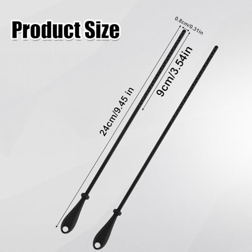 Image of 2pcs Silicone Straw Brushes, 9.45 Inch Extra Long Bendable Cleaner Pipe Crevice Washing Brush Reusable Drinking Water Bottle Straw Cleaner Kitchen Cleaning Tool for Narrow Neck Containers(Black)