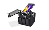 AutoExec Milk Crate Vehicle and Mobile Office Work Station with Apron Organizer, Laptop Tray, 400 watt Power Inverter and Tablet Mount