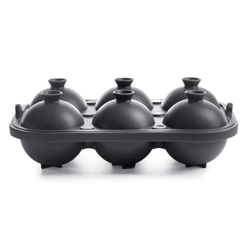 glacio Sphere Ice Mold - Ball Ice Cube Tray for Whiskey, Slow-Melting, 100% Silicone, No-Plastic, Easy Release, Ideal for Gifting and Elevating Cocktails