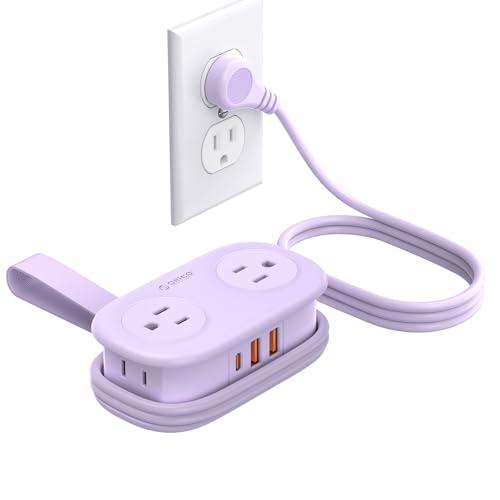 ORICO Purple Travel Power Strip with 4 AC Outlets 3 USB Ports (1 USB-C) - image 1