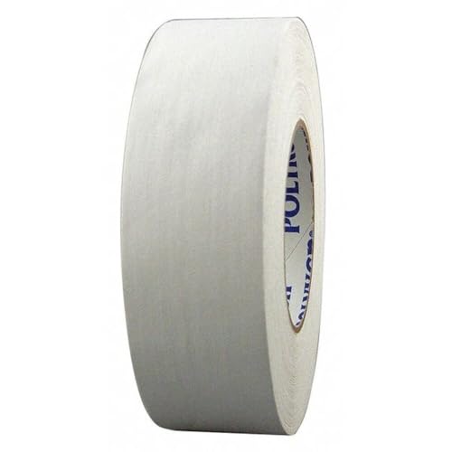 Polyken 510 White Gaffers Tape 2.83" x 55 Yards, Professional Grade, UV Fluorescent, No Residue, Non-Reflective (Gaff Tape), 1 Roll