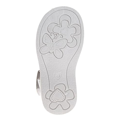 Laura Ashley Princess Girl Rainbow Sandals Summer Glitter Strap Closed Toe Sandals Flats for Girls Size 6-10 Toddler 11-12 Little Kid 5