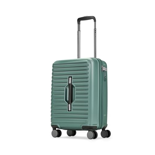 Image of Skybags Plastic Spinner Trunk Cabin Trolley Bag, 55cm | Small Hardsided Luggage with Smooth 8-Wheel & TSA Lock | Suitcase for Travel | 5-Year International Warranty (Green)