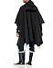 HAZARD 4 Mens Rain Poncho Villa(TM) Technical Soft-Shell - Black, Black Classic