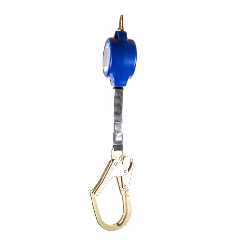 Image of Palmer Safety SRD 11 FT. Self Retracting Lifeline I Lightweight SRL with Construction Web Steel Rebar Hook I OSHA ANSI Industrial Roofing Tool Personal Fall Arrest Protection Safety Yoyo