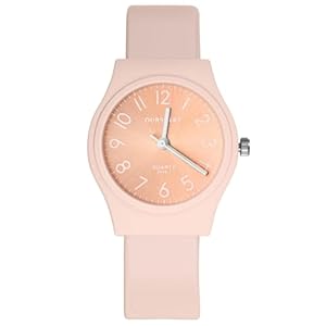 Damenuhr, Damen Analog Quarz Uhr mit Silikon Armband, Uhren Damen Sportlich Elegant Casual Armbanduhr Krankenschwester Quarzuhr Farbe Buntfarbig, 3 Zeiger, 38 mm Gehäusegröße