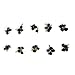Heel Tips Caps Replacement Kit, Black Taps Caps Replacement Repair, U-Shape Dowels 20 Pairs Nail Pin 2.5mm 3.0mm with Size 8 * 8mm 9 * 9mm 10 * 10mm 11 * 11mm 12 * 12mm