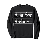 Funny Name A is for Amber Kindergarten Tag Kids