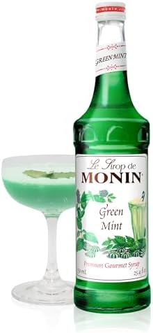 Monin Green Mint Syrup for Drinks - Gluten Free - 750 ml / 25.4 fl oz