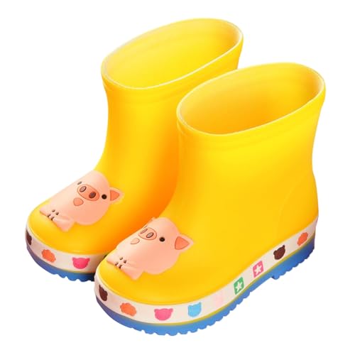 IWIHMIV Toddler Rain Boots Lightweight Rainboots for Beach Outdoor Playing Comfortable Kids Non Slip Rubber Rain Boots