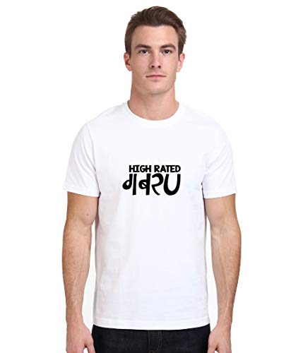 Image of T-Shirt for Men HIGH Rated GABRU Hindi Funny Typography tees