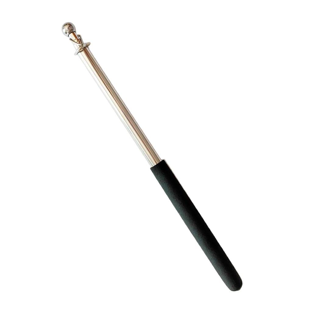 1M Telescopic Stainless Steel Flagpole Flagpole Guide Pole Black-image-5