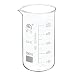 PATIKIL 500ml Tall Form Glass Beaker, 3.3 Borosilicate Glass Graduated Printed Scale Measuring Cups with Spout for Kitchen Lab Liquids Transit Boiling