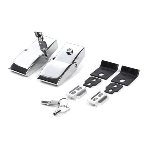 Debrroce Chrome Hood Lock Catch Bracket Latches Buckle Kit for Jeep for Gladiator 2020 for Wrangler 2007-2019