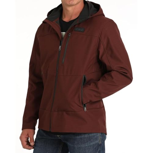 Cinch Men's Red Hooded Softshell Jacket