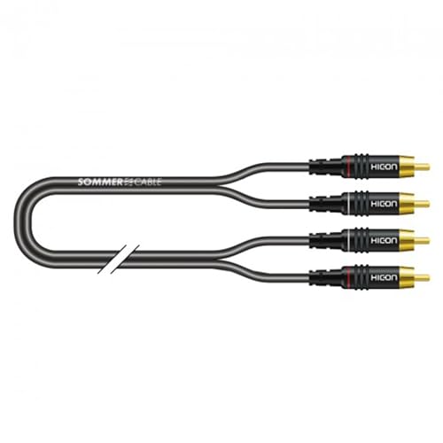 Câble modulation Sommer Cable RCA 2 x 2 1 m BK Icône pour ampli hifi