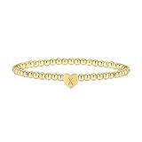 Generisch En Mensajes Natural Mm 4 Pulsera Pulsera Pulsera Perlas Joyas Oro Regalo Con Mm Joyería, talla única, Metal