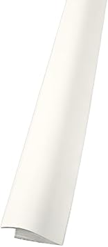 Roppe 3/8" Carpet Reducer 12 Profile #196, Snow, 5/16" H X 12 L X 1-5/8" W