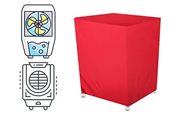 The Furnishing Tree Air Cooler Cover compatible for Symphony Touch Personal 80 Ltr Desert Cooler, Ployester, Red