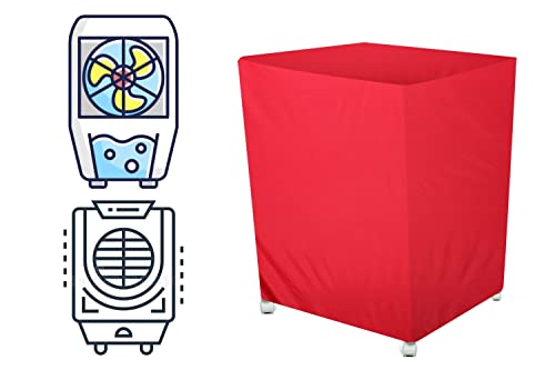 Image of The Furnishing Tree Air Cooler Cover compatible for Kenstar Cool Grande 80 Ltr Desert Cooler, Ployester, Red