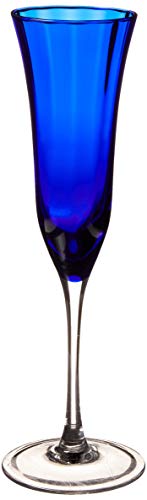 Qualia Glass Meridian Flute/Champagne, 4 Count (Pack Of 1), Clear/Blue, 4 Piece #TOP30