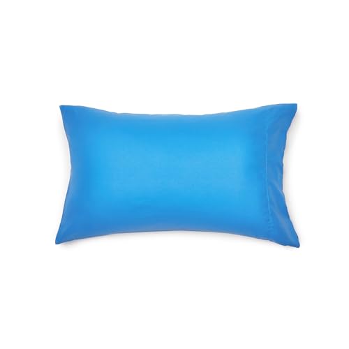 Image of Amazon Basics 5-Piece Microfiber Kid's Bed-in-a-Bag Bedding Set, Twin, Blue, Solid